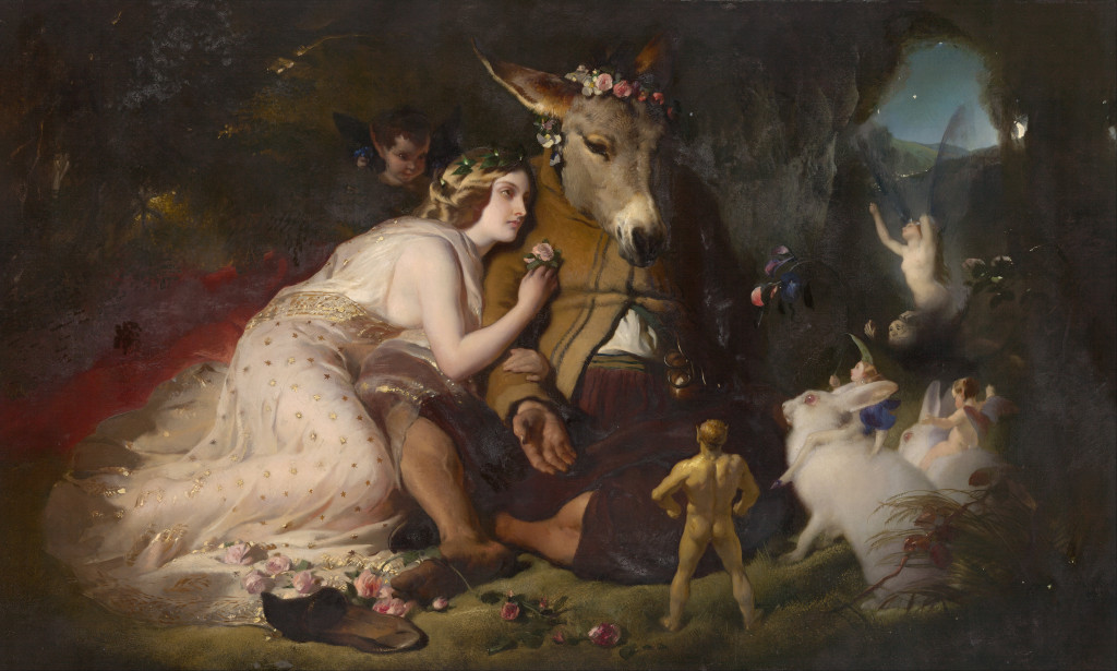 Scene From A Midsummer Night's Dream. Titania and Bottom. By Edwin Landseer, 1848. Photo Credit: Wikipedia.