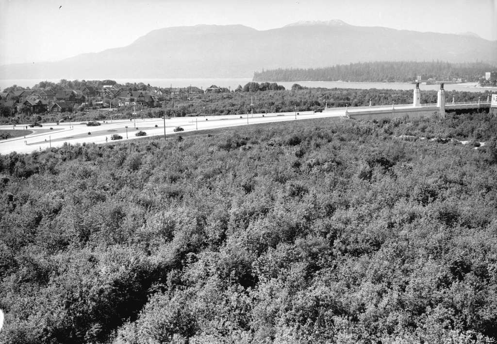 Image: Vancouver Archives, 1935,  Park N10.5 - [Junction of Cornwall and Cedar at entrance to Burrard Street Bridge, AM54-S4-: Park N10.5 .