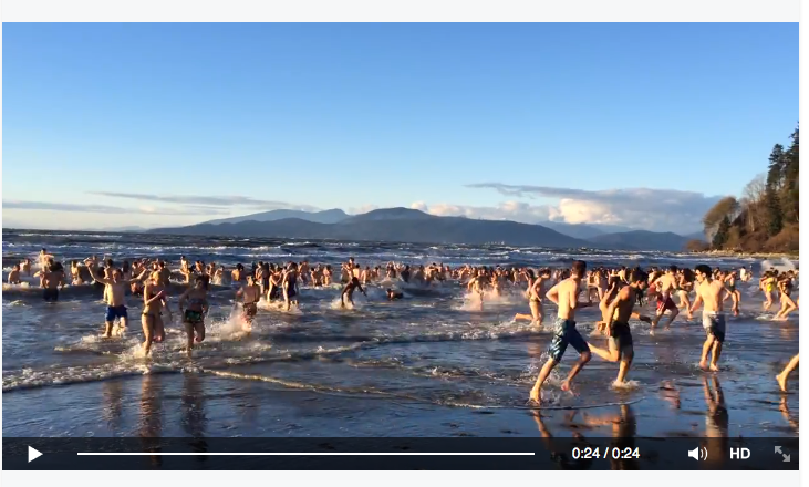 Massive crowds captured at Vancouvers Wreck Beach on the 