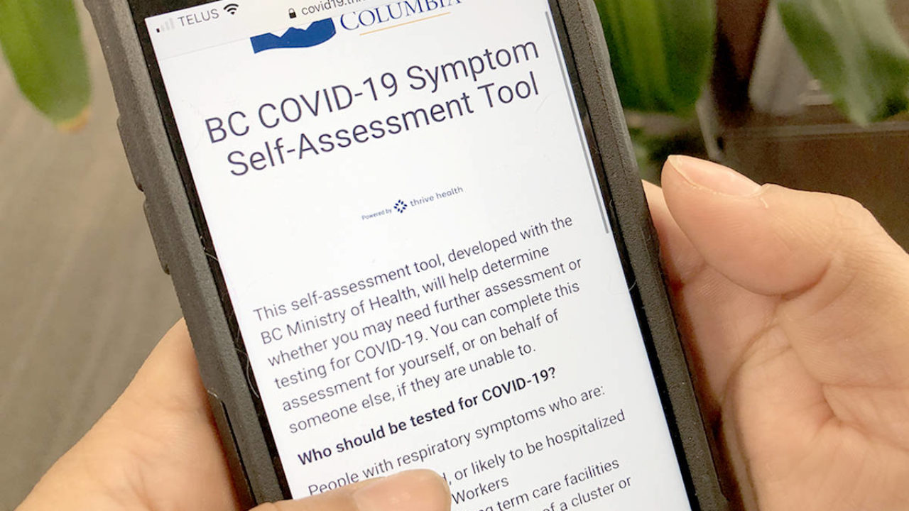 BC COVID19 Symptom SelfAssessment Tool Available Online